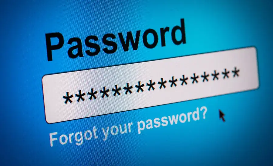 password field with hidden password asterisks and forgotten password link